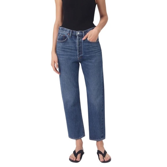 AGOLDE 90s Crop High Waisted Jeans in Range A173C-1141 - Picture 1 of 11